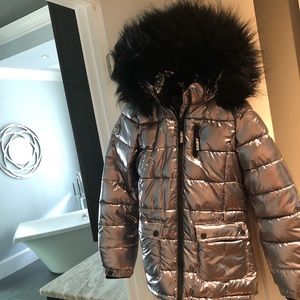 Justice puffer jacket- size 8